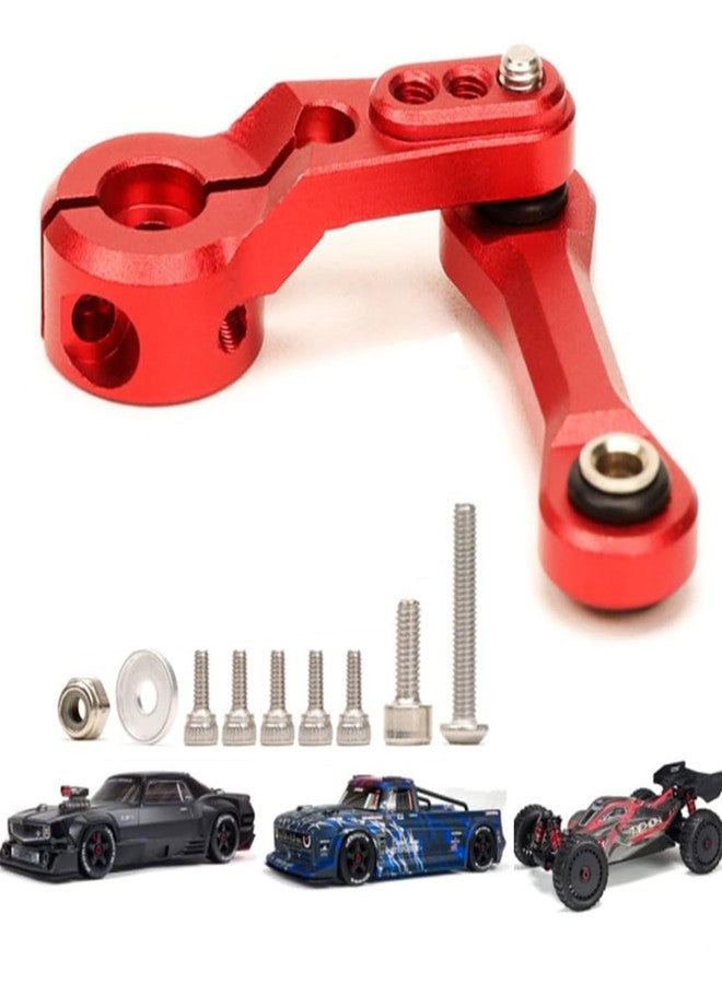UURCSKY Aluminum 25T Servo Horn & Steering Linkages Tie Rod for Arrma 1/7 Infraction Felony Limitless 1/8 KRATON Notorious Outcast Talion and EXB Cars Upgrades Part,Replace #AR340061 AR330230(Red) - Image 1
